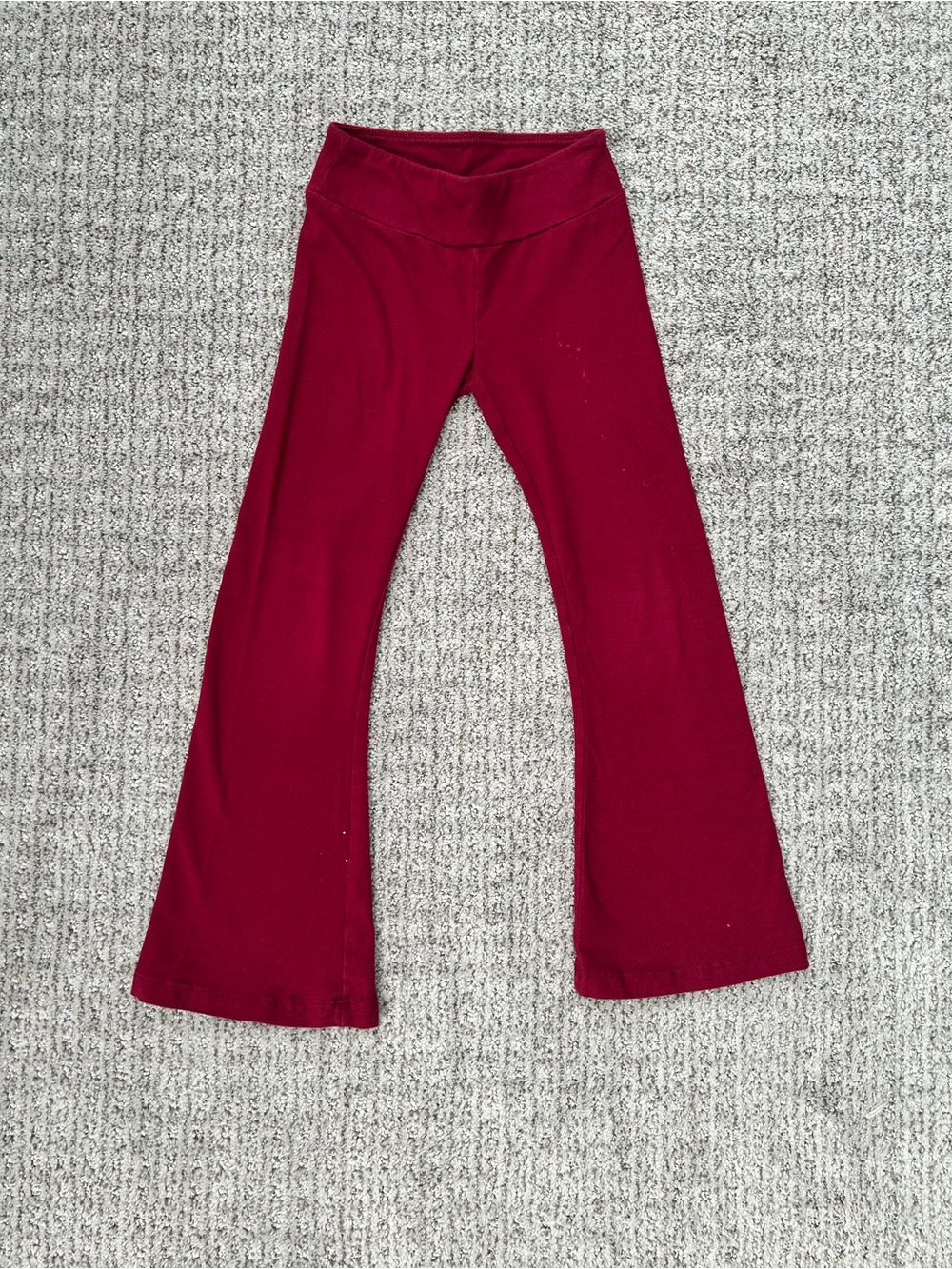 Kids Burgundy Flared Bottoms - Comfortable Stretch Pants